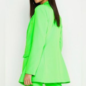 Boohoo Fluorescent Green Blazer